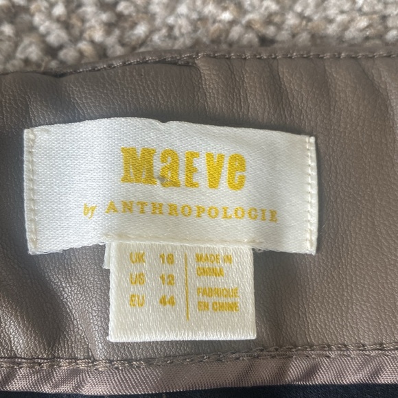 NWOT Anthropologie wide leg faux leather pants - Picture 3 of 3